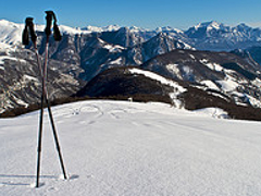 sciare in montagna